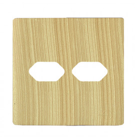 Placa 4x4 2 Tomadas Horizontais - Novara Maple